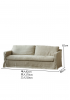 Elvis Slipcover Sofa 3 Seater 